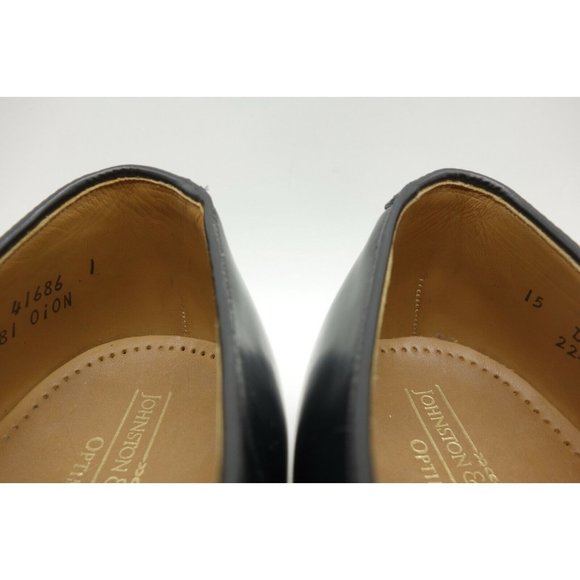 Johnston Murphy Optima USA Black Leather Cap Toe Lace Up Oxfords Shoes Mens 15 D main image 5